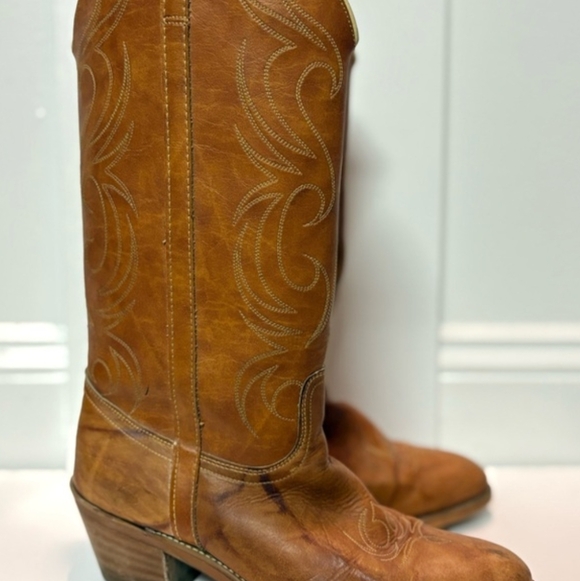 Ariat Shoes - Dingo Leather Womens Cowboy Boots sz10N Embroidered Marble Tobacco